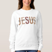 Religiöser Jesus Inspirational White Sweatshirt (Vorderseite)