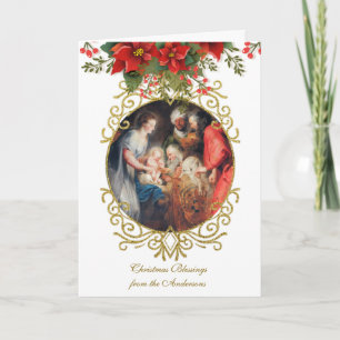 Religiöser Jesus Jungfrau Maria Joseph Rubens Feiertagskarte