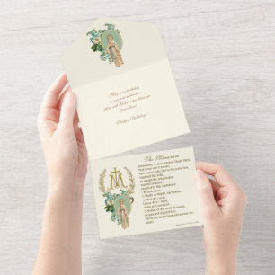 Religiöser Jungfrau Maria Lourdes Geburtstag All In One Einladung