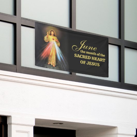 Religiöser Juni Heiliges Herz Jesu Banner (Äußeres Gebäude)