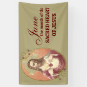 Religiöser Juni Heiliges Herz Jesu Banner (Vertikal)