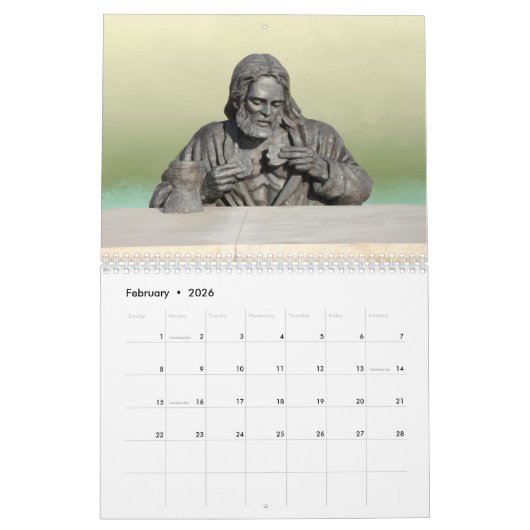 Religiöser Kalender 12 Monate (Feb 2026)