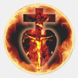 Religiöser katholischer Crucifix Heilige Dreiheit Runder Aufkleber