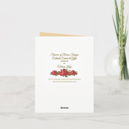 Religiöser katholischer Jesus heiliges Herz Tradit Dankeskarte (Rückseite)