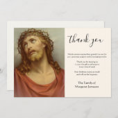 Religiöser katholischer Jesus Vintages Beileid Dankeskarte (Vorne/Hinten)