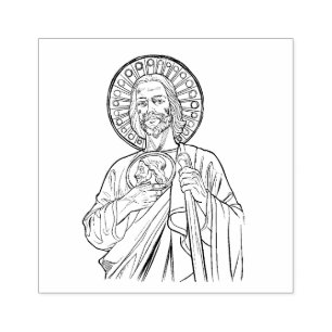 Religiöser katholischer St. Jude-Cousin Jesu Gummistempel