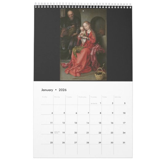 Religiöser Kunstgewohnheitskalender Kalender (Jan 2026)