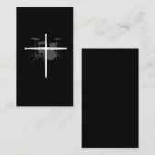 Religiöser Musiker Drum Sticks Cross Drummer Visitenkarte (Vorne/Hinten)