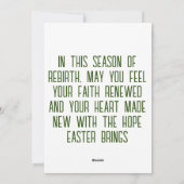 Religiöser Oster Jesus Auferstehung Feiertagskarte (Rückseite)