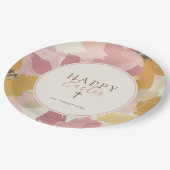 Religiöser Osterbrunch Moderner rosa Bläschen Pappteller (Schrägansicht)