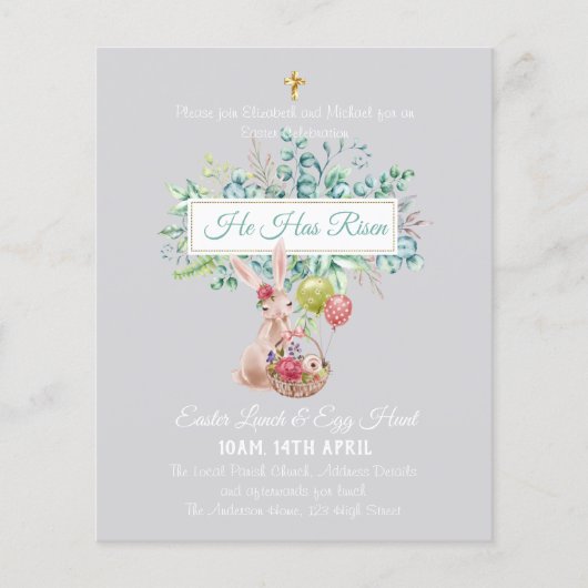 Religiöser Ostereinladungshaushalt (Vorderseite)