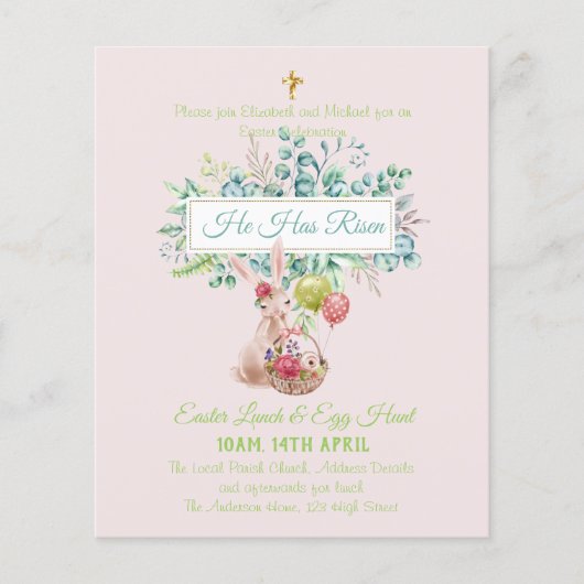 Religiöser Ostereinladungshaushalt (Vorderseite)