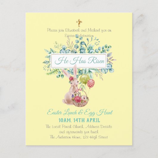 Religiöser Ostereinladungshaushalt (Vorderseite)