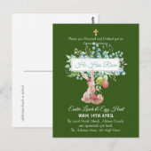 Religiöser Ostereinladungshaushalt Postkarte (Vorne/Hinten)
