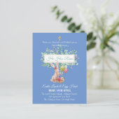 Religiöser Ostereinladungshaushalt Postkarte (Stehend Vorderseite)