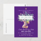 Religiöser Ostereinladungshaushalt Postkarte (Vorne/Hinten)