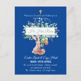Religiöser Ostereinladungshaushalt Postkarte