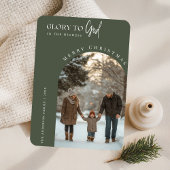 Religiöser Ruhm Gottes Weihnachtsgrab-Foto Feiertagskarte