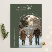 Religiöser Ruhm Gottes Weihnachtsgrab-Foto Feiertagskarte