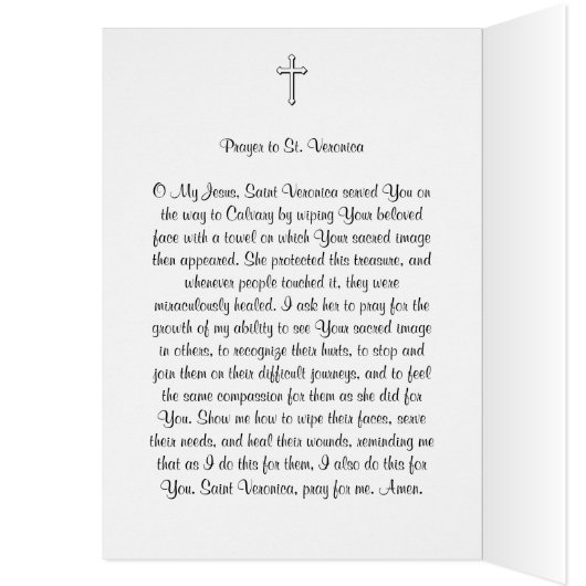 Religiöser Schleier des Heiligen Veronica (Innen (Links))