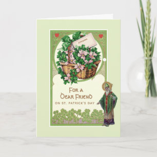 Religiöser Segen St. Patrick's Day Shamrocks Karte