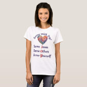 Religiöser "Serve with Joy"-T - Shirt (Vorne ganz)