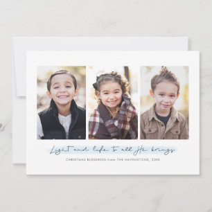 Religiöser Urlaub drei Fotokarten Feiertagskarte