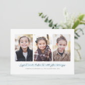 Religiöser Urlaub drei Fotokarten Feiertagskarte (Stehend Vorderseite)