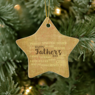 Religiöser Vatertag, Eigenschaften eines Vaters Keramik Ornament