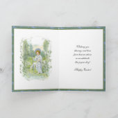 Religiöser Vintager OsterJesus mit Lämmern Feiertagskarte (Innenseite)