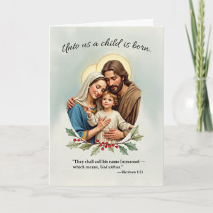 Religiöser Weihnachtsgottesdienst mit uns Karte