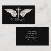 Religiöser weißer Querengel Wings Visitenkarte (Vorne/Hinten)