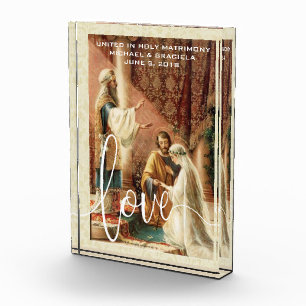 RELIGIÖSES ANDENKEN HOCHZEITS-MARYS JOSEPH FOTOBLOCK