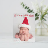 Religiöses Baby Foto Weihnachtsbibel Verse Niedlic Postkarte (Stehend Vorderseite)