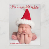 Religiöses Baby Foto Weihnachtsbibel Verse Niedlic Postkarte (Vorderseite)