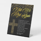 Religiöses Beerdigungsgedicht Sockelschild (Vorderseite)