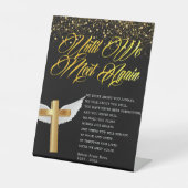 Religiöses Beerdigungsgedicht Sockelschild (Vorderseite)