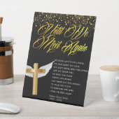 Religiöses Beerdigungsgedicht Sockelschild (In SItu)