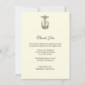 Religiöses Beileid Beileid Jesus auf Kreuz Dankeskarte (Rückseite)