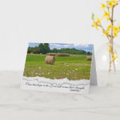 Religiöses Beileid Country Hay Bales Karte (Gelbe Blume)