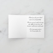 Religiöses Beileid danken Ihnen zu kardieren Dankeskarte (Innenseite)