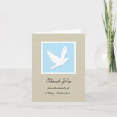 Religiöses Beileid Dankeschön Karte - Taube (Vorderseite)