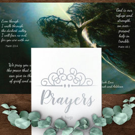 Religiöses Beileid Denken von Ihnen Gebete & Hugs Folienkarte