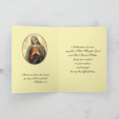 Religiöses Beileid traurige Mutter Mary katholisch Karte (Innenseite)