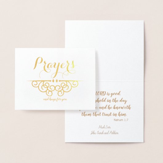 Religiöses Beileid über Sie Gebete Folienkarte (Anzeige)