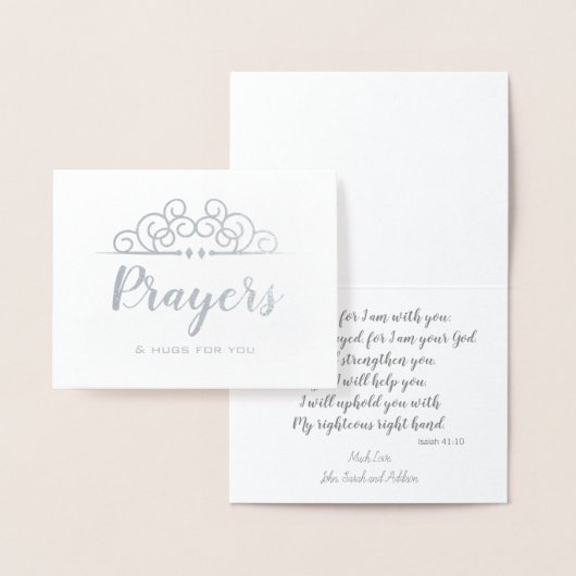 Religiöses Beileid über Sie Gebete Folienkarte (Anzeige)