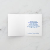 Religiöses Beileid Vielen Dank Note Card - Blau Dankeskarte (Innenseite)