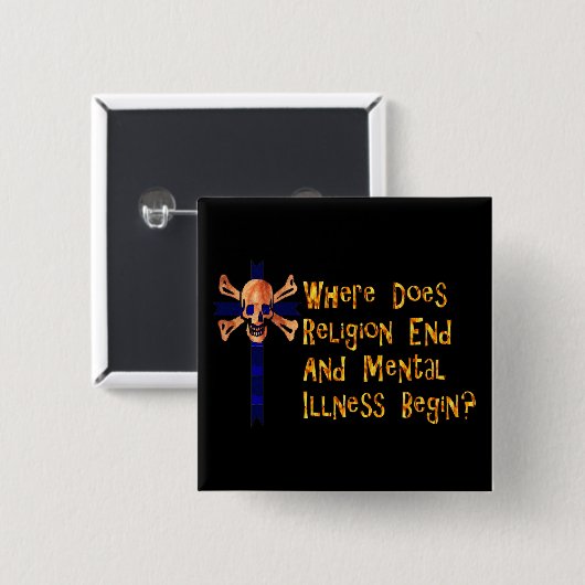 Religiöses Crazies Button (Vorne & Hinten)