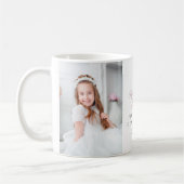 Religiöses Cross Girl First Communion Foto Kaffeetasse (Links)