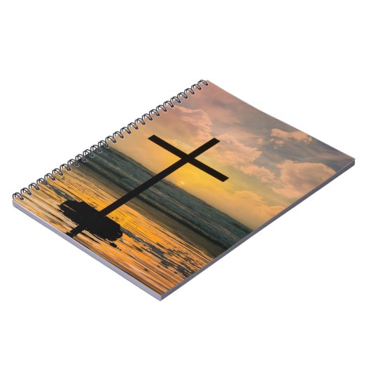 Religiöses Cross Spiral Foto Notebook Notizblock (Linke Seite)